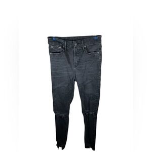 American Eagle The Luxe Distressed Black Jeans